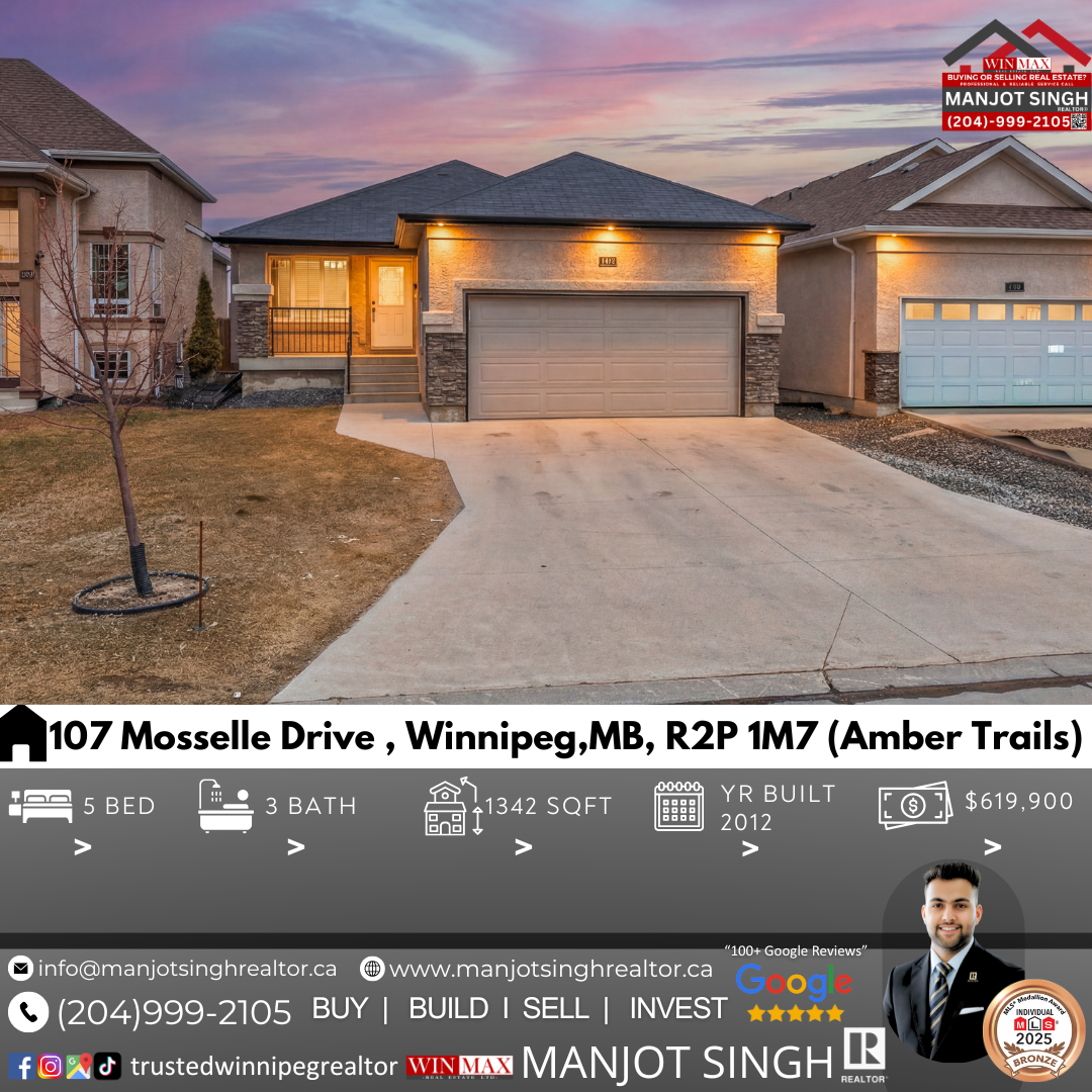 107 Mosselle Drive , Winnipeg 
